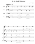 In the Bleak Midwinter | A Cappella Studio Chart